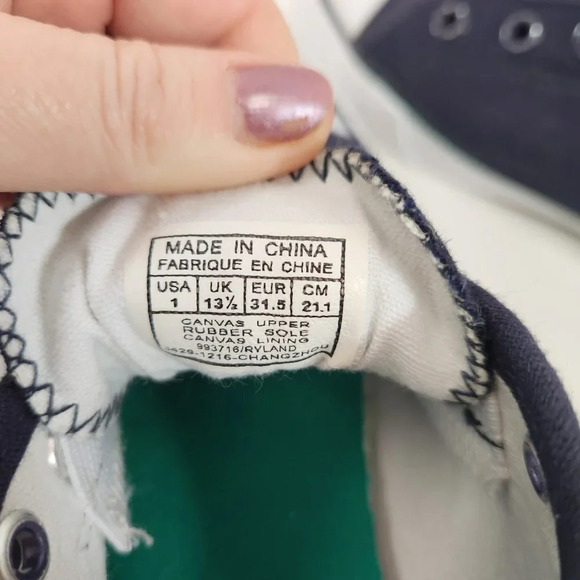 Polo Ralph Lauren Kids Shoes  Ryland Navy Blue Size USA 1 - Picture 5 of 7